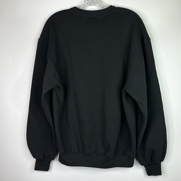 Vintage Cambridge Trojans Black High School Crewneck Sweatshirt 80s Large - Picture 4 of 9